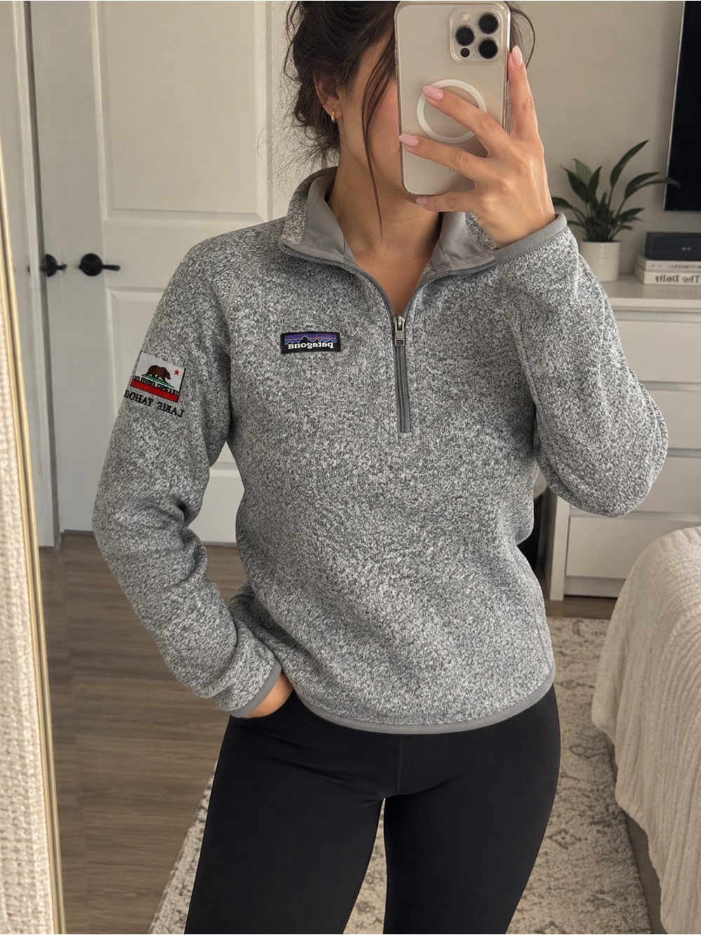 Patagonia Lake Tahoe Better Sweater 1/4 Zip Pullover Gray Size S